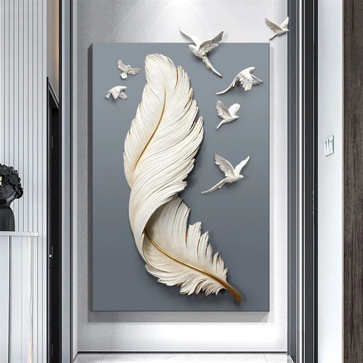 3D Feather Wall Decor