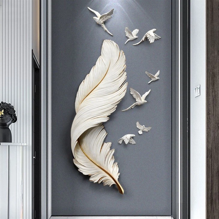 3D Feather Wall Decor